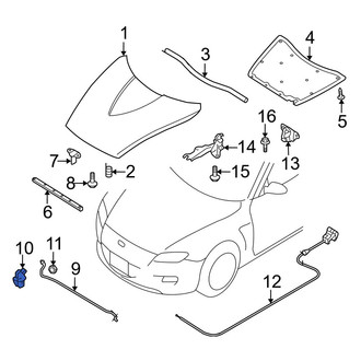 Mazda OE - Hood Prop Rod Retainer