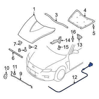 Mazda OE - Front Hood Release Cable