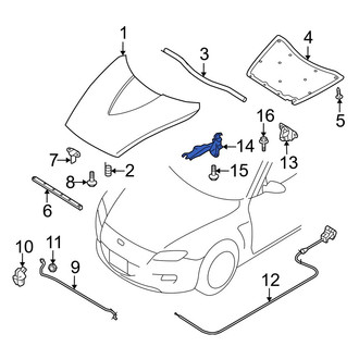 Mazda OE - Front Left Hood Hinge