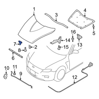 Mazda OE - Front Hood Latch Striker Plate