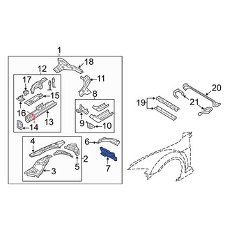 Mazda OE - Front Right Floor Pan Reinforcement