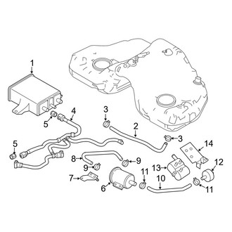 Mazda OE - Emission System - Emission Components (Vapor Canister and Components)
