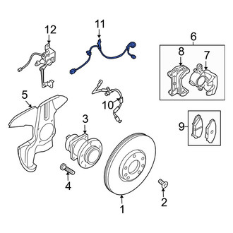 Mazda OE - Front Right ABS Wheel Speed Sensor