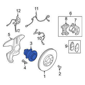 Mazda OE - Front Wheel Bearing and Hub Assembly