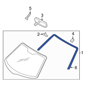 Mazda OE - Front Windshield Molding