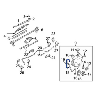 Mazda OE - Front Headlight Washer Hose