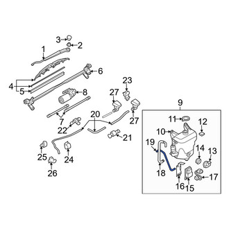 Mazda OE - Front Windshield Washer Hose