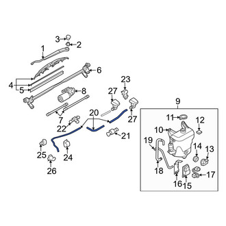 Mazda OE - Front Windshield Washer Hose