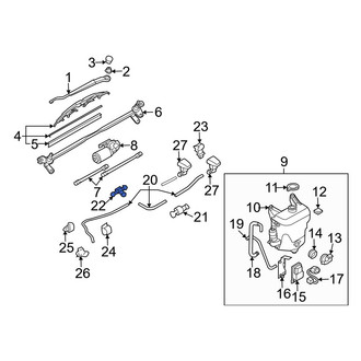 Mazda OE - Windshield Washer Hose Connector