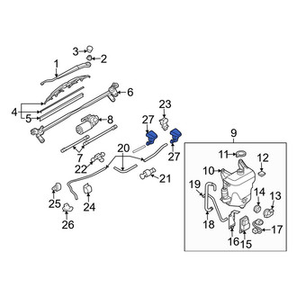 Mazda OE - Front Left Windshield Washer Nozzle