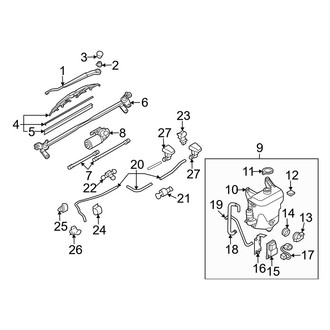 Mazda OE - Windshield - Wiper & Washer Components