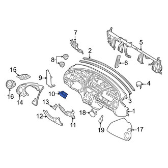 Mazda OE - Front Instrument Panel Coin Holder