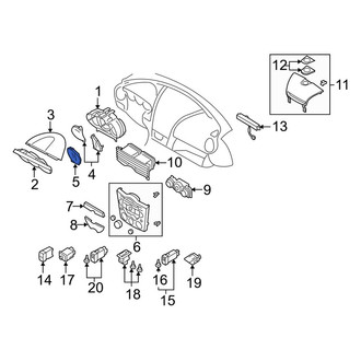 Mazda OE - Center Instrument Panel Lens