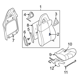 Mazda OE - Front Left Seat Back Cushion Cover