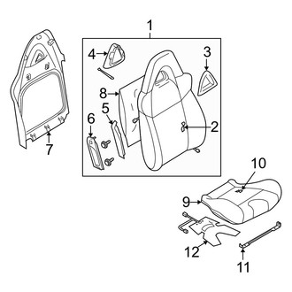Mazda OE - Seats & Tracks - Front Seat Components (Type 1)