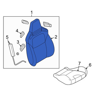 Mazda OE - Front Right Seat Back Cushion Cover