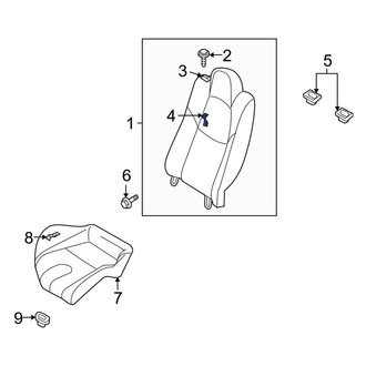 Mazda OE - Front Left Seat Back Cushion Cover