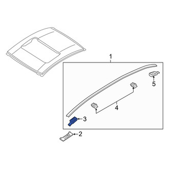 Mazda OE - Front Left Roof Molding Cap