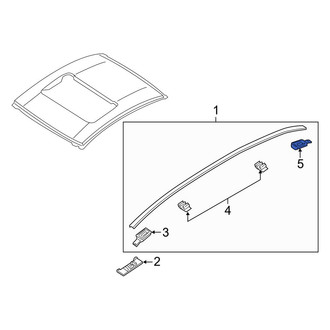 Mazda OE - Rear Roof Molding Cap