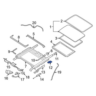 Mazda OE - Left Sunroof Frame Bracket