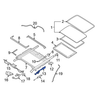 Mazda OE - Front Right Sunroof Guide Jaw