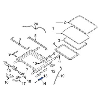 Mazda OE - Left Sunroof Cable