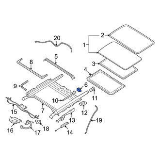 Mazda OE - Left Sunroof Drip Rail Bracket