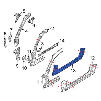 Mazda OE - Left Rocker Panel Reinforcement