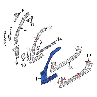 Mazda OE - Left Outer Body A-Pillar