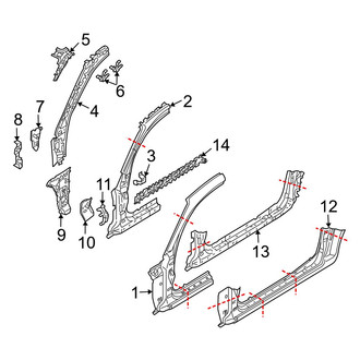 Mazda OE - Pillars, Rocker & Floor - Hinge Pillar