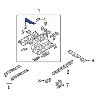 Mazda OE - Front Right Floor Pan Crossmember