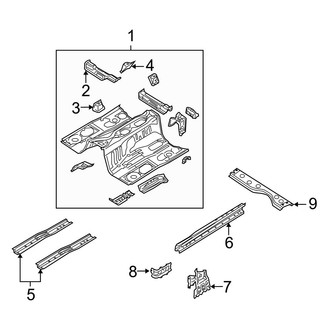 Mazda OE - Pillars, Rocker & Floor - Floor & Rails