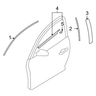 Mazda OE - Front Door - Exterior Trim
