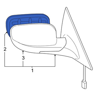 Mazda OE - Front Left Door Mirror Glass
