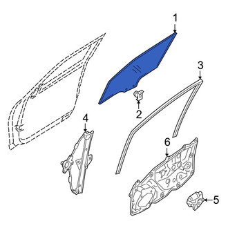 Mazda OE - Front Right Door Glass