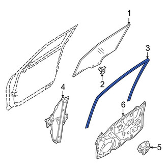Mazda OE - Front Left Window Channel