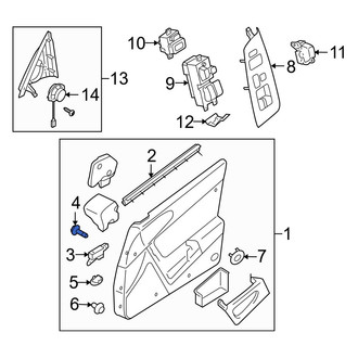 Mazda OE - Front Inner Door Window Belt Weatherstrip Screw