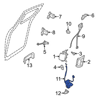 Mazda OE - Rear Left Lower Door Latch Assembly