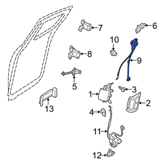 Mazda OE - Rear Right Upper Door Latch Assembly
