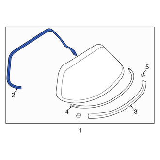 Mazda OE - Rear Upper Back Glass Reveal Molding
