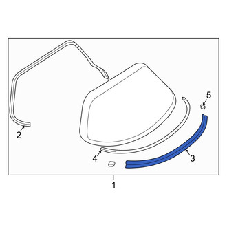 Mazda OE - Rear Lower Back Glass Reveal Molding