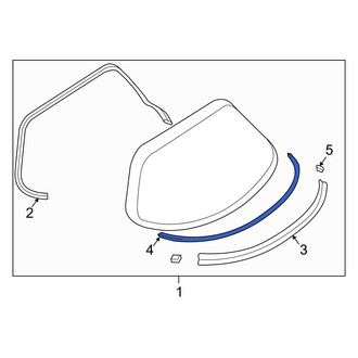 Mazda OE - Rear Back Glass Seal