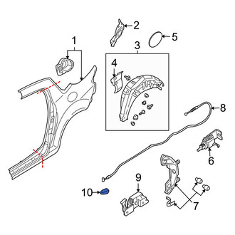 Mazda OE - Rear Fuel Filler Door Switch