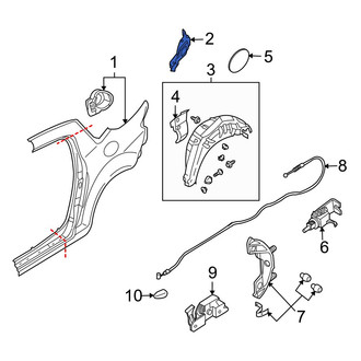 Mazda OE - Rear Left Outer Quarter Panel Extension