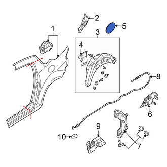 Mazda OE - Rear Fuel Filler Door