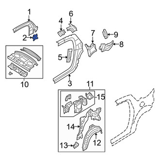 Mazda OE - Rear Left Inner Quarter Panel Reinforcement