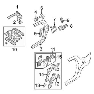Mazda OE - Rear Right Inner Quarter Panel