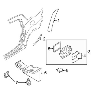 Mazda OE - Quarter Panel - Exterior Trim (W/O Side Spoiler)