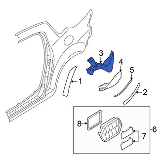 Mazda OE - Rear Left Stone Deflector