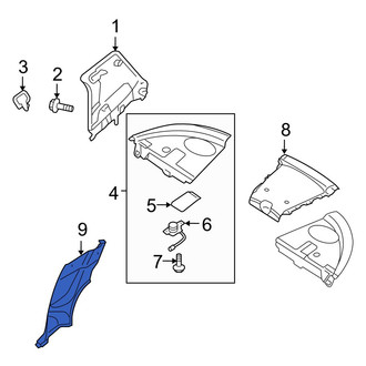 Mazda OE - Rear Left Upper Interior Quarter Panel Trim Panel